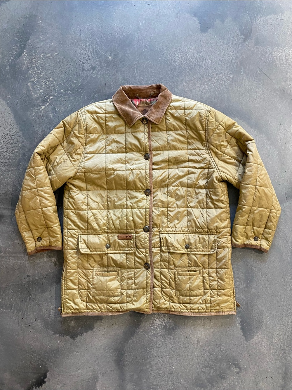 Vintage Lauren by Ralph Lauren Beige Coats, Jackets Leather Collar Sz 1X Womens - Picture 2 of 12
